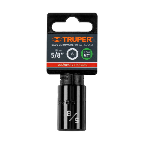 Dado de impacto de 5/8', 6 puntas cuadro 1/2', Truper | D-7420-H | 13379