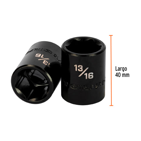 Dado de impacto de 13/16', 6 puntas, cuadro 1/2', Truper | D-7426-H | 13382