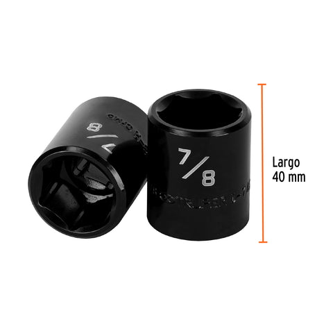 Dado de impacto de 7/8', 6 puntas, cuadro 1/2', Truper | D-7428-H | 13383