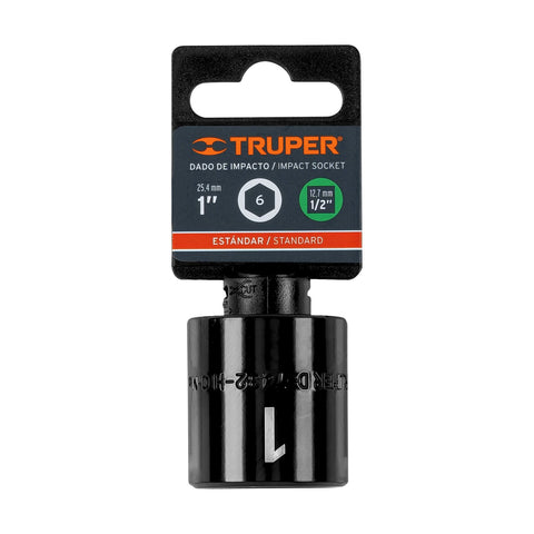 Dado de impacto de 1', 6 puntas, cuadro 1/2', Truper | D-7432-H | 13385