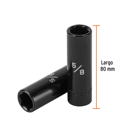 Dado largo impacto de 5/8', 6 puntas, cuadro 1/2', Truper | D-7320-HL | 13390