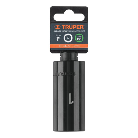 Dado largo impacto de 1', 6 puntas, cuadro 1/2', Truper | D-7332-HL | 13396