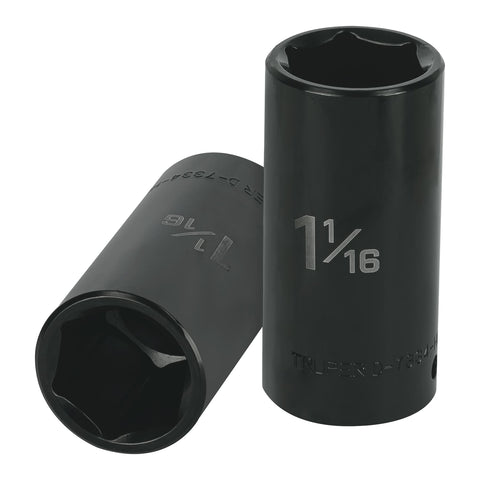 Dado largo impacto de 1-1/16', 6 puntas, cuadro 1/2',Truper | D-7334-HL | 13400