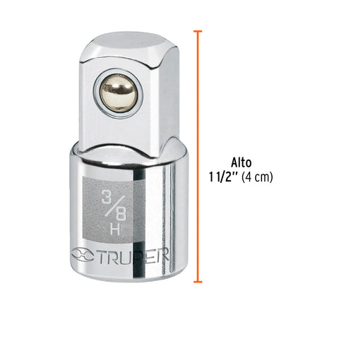 Adaptador para matraca de cuadro 3/8' a cuadro 1/2', Truper | A-5253 | 13420