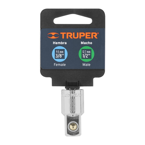 Adaptador para matraca de cuadro 3/8' a cuadro 1/2', Truper | A-5253 | 13420