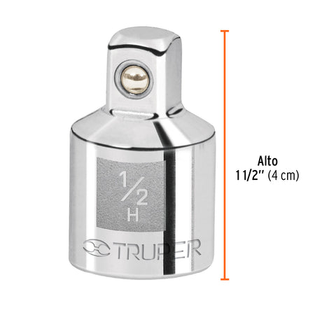 Adaptador para matraca de cuadro 1/2' a cuadro 3/8', Truper | A-5254 | 13422
