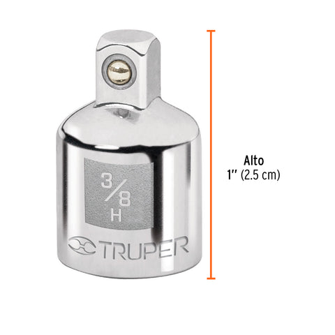 Adaptador para matraca de cuadro 3/8' a cuadro 1/4', Truper | A-5255 | 13423