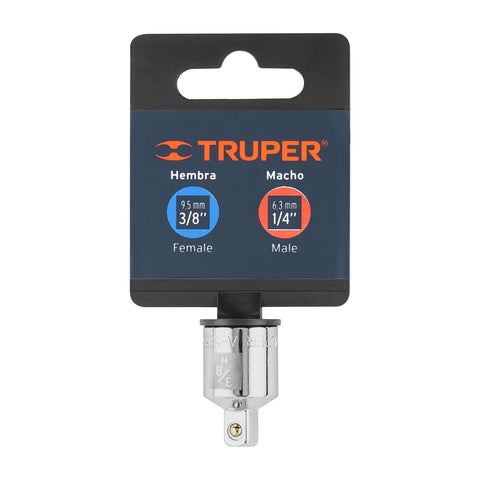 Adaptador para matraca de cuadro 3/8' a cuadro 1/4', Truper | A-5255 | 13423