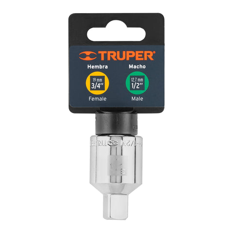 Adaptador para matraca de cuadro 3/4' a cuadro 1/2', Truper | A-5453 | 13424