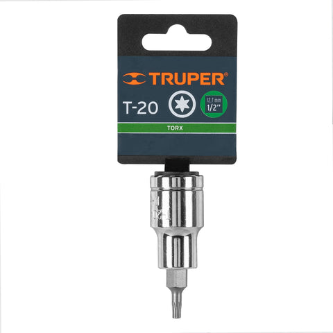 Dado punta torx T-20, cuadro 1/2', Truper | D-543920-W | 13434
