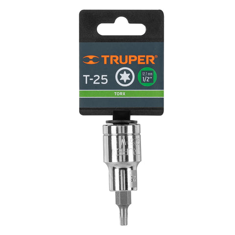 Dado punta torx T-25, cuadro 1/2', Truper | D-543925-W | 13435