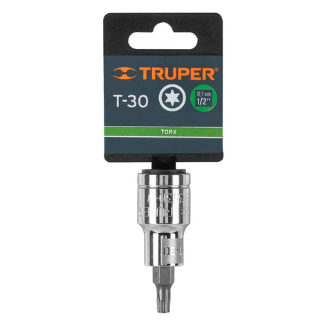 Dado punta torx T-30, cuadro 1/2', Truper | D-543930-W | 13436
