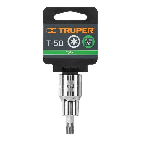 Dado punta torx T-50, cuadro 1/2', Truper | D-543950-W | 13439