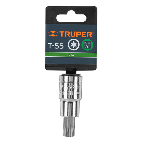 Dado punta torx T-55, cuadro 1/2', Truper | D-543955-W | 13440
