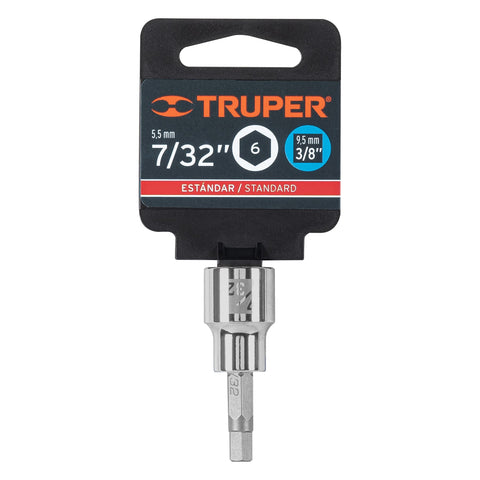Dado punta hexagonal de 7/32', cuadro 3/8', Truper | D-4990-7/32 | 13464