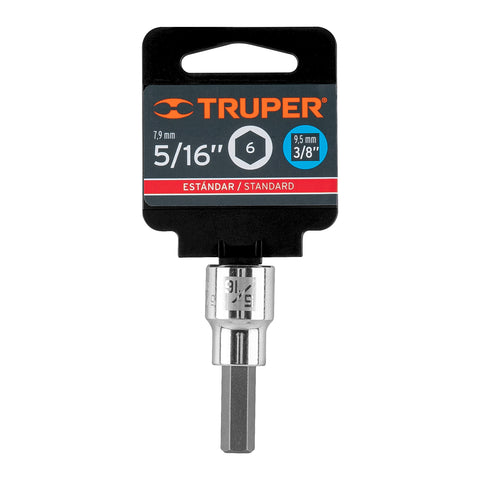 Dado punta hexagonal de 5/16', cuadro 3/8', Truper | D-4990-5/16 | 13466