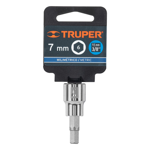 Dado punta hexagonal de 7 mm, cuadro 3/8', Truper | D-4990-7M | 13488