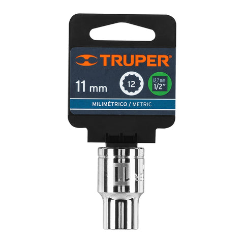 Dado de 11 mm, 12 puntas, cuadro 1/2', Truper | D-1211-EM | 13525