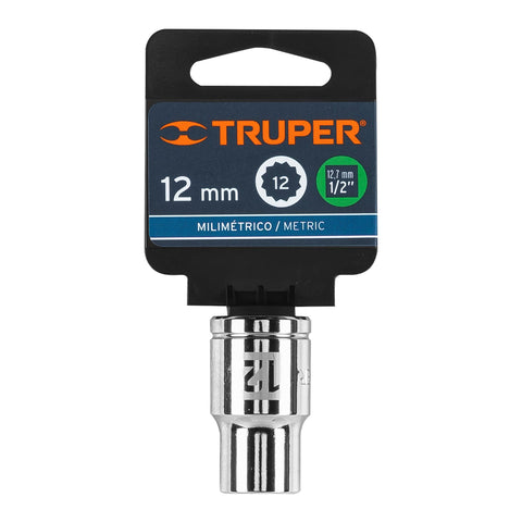 Dado de 12 mm, 12 puntas, cuadro 1/2', Truper | D-1212-EM | 13526