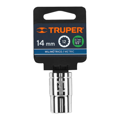 Dado de 14 mm, 12 puntas, cuadro 1/2', Truper | D-1214-EM | 13528
