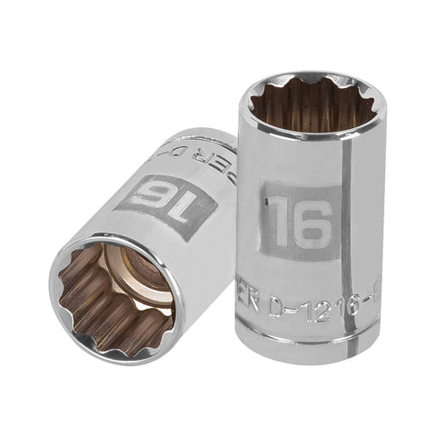 Dado de 16 mm, 12 puntas, cuadro 1/2', Truper | D-1216-EM | 13530