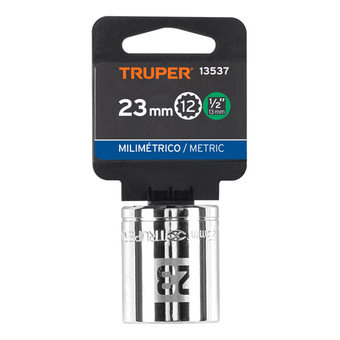 Dado de 23 mm, 12 puntas, cuadro 1/2', Truper | D-1223-EM | 13537