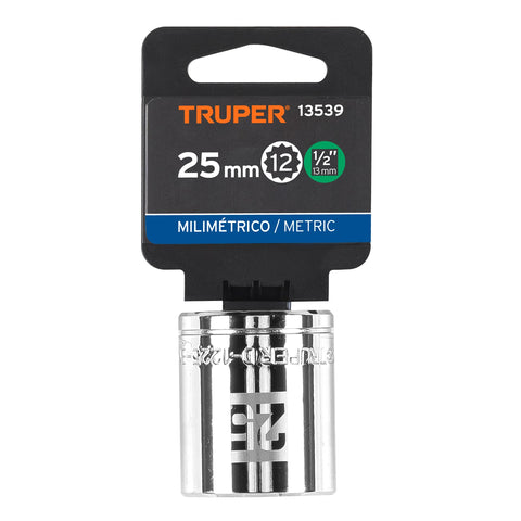 Dado de 25 mm, 12 puntas, cuadro 1/2', Truper | D-1225-EM | 13539