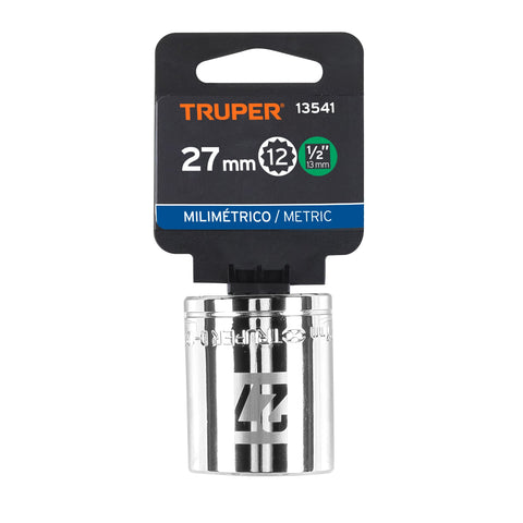 Dado de 27 mm, 12 puntas, cuadro 1/2', Truper | D-1227-EM | 13541