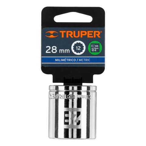 Dado de 28 mm, 12 puntas, cuadro 1/2', Truper | D-1228-EM | 13542
