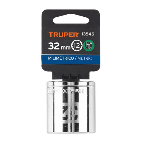 Dado de 32 mm, 12 puntas, cuadro 1/2', Truper | D-1232-EM | 13545