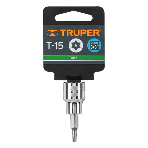 Dado punta torx T-15, cuadro 3/8', Truper | D-523915-W | 13569