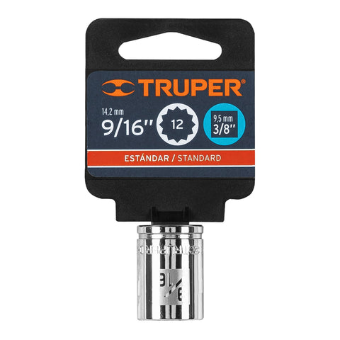 Dado de 9/16', 12 puntas, cuadro 3/8', Truper | D-3818 | 13585