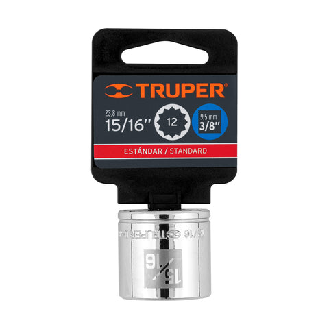 Dado de 15/16', 12 puntas, cuadro 3/8', Truper | D-3830 | 13591