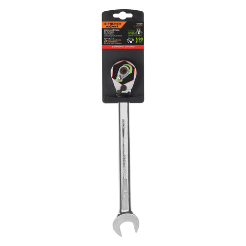 Llave combinada matraca reversible 7/8'x288 mm largo, Expert | LL-2028XR | 13600