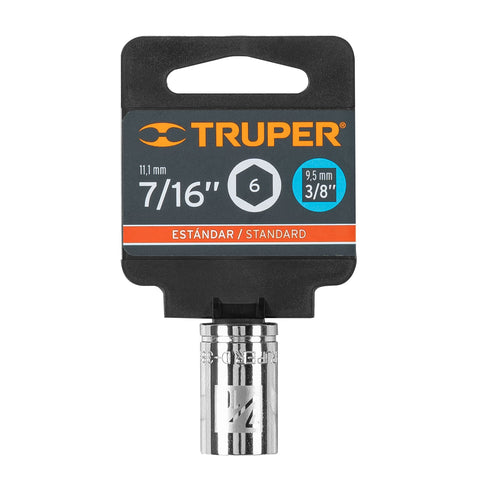 Dado de 7/16', 6 puntas, cuadro 3/8', Truper | D-3814-H | 13608