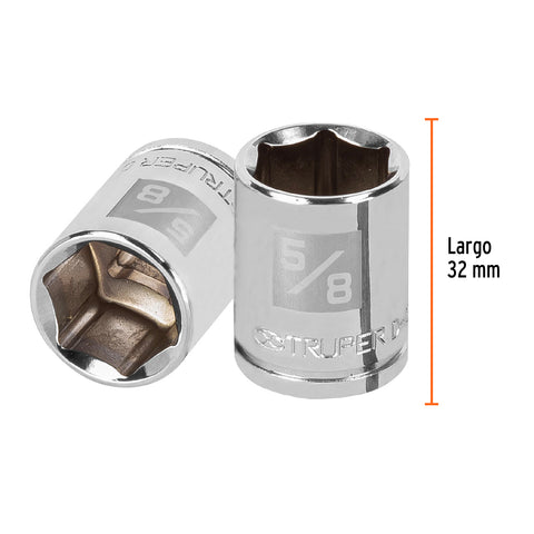 Dado de 5/8', 6 puntas, cuadro 3/8', Truper | D-3820-H | 13611