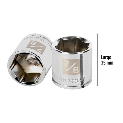 Dado de 7/8', 6 puntas, cuadro 3/8', Truper | D-3828-H | 13615