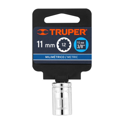 Dado de 11 mm, 12 puntas, cuadro 3/8', Truper | D-3811-M | 13631