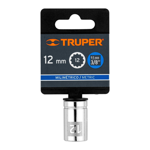 Dado de 12 mm, 12 puntas, cuadro 3/8', Truper | D-3812-M | 13632