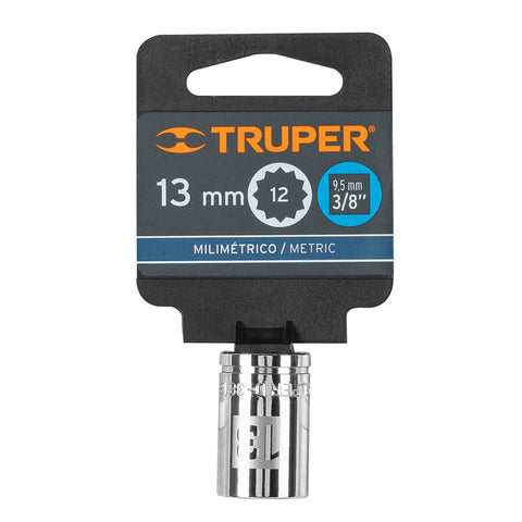 Dado de 13 mm, 12 puntas, cuadro 3/8', Truper | D-3813-M | 13633