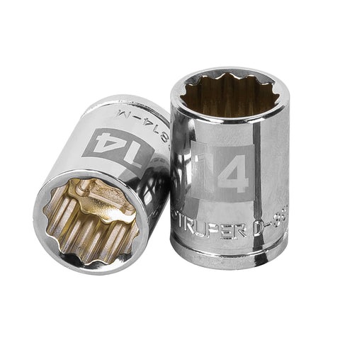 Dado de 14 mm, 12 puntas, cuadro 3/8', Truper | D-3814-M | 13634