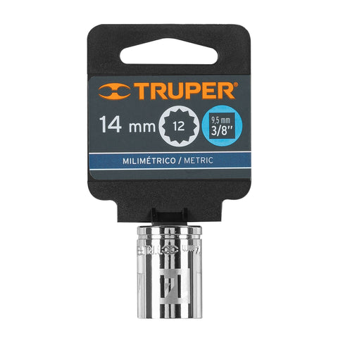 Dado de 14 mm, 12 puntas, cuadro 3/8', Truper | D-3814-M | 13634