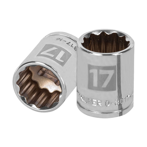 Dado de 17 mm, 12 puntas, cuadro 3/8', Truper | D-3817-M | 13637