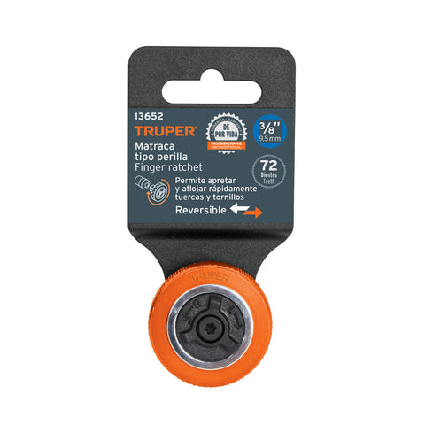 Matraca cuadro 3/8' tipo perilla, Truper | M-3849-P | 13652