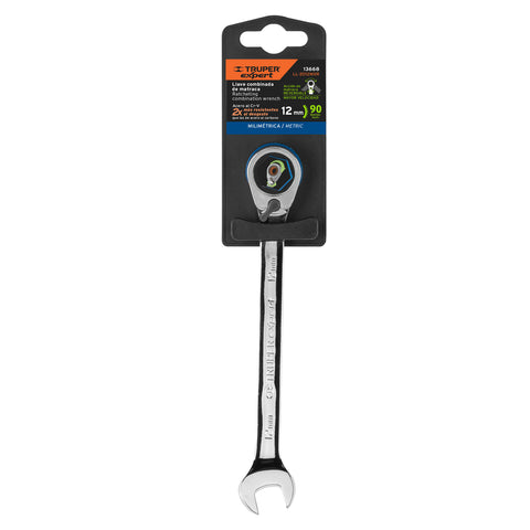 Llave combinada matraca reversible 12mmx168 mm largo, Expert | LL-2012MXR | 13668