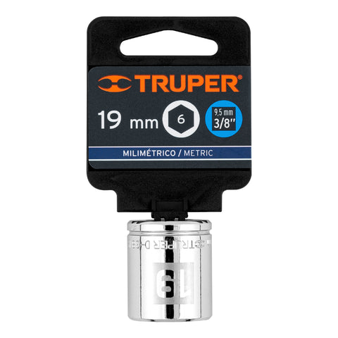 Dado de 19 mm, 6 puntas, cuadro 3/8', Truper | D-3819-HM | 13683
