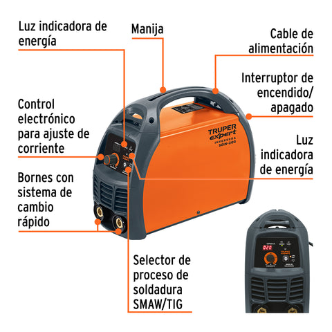 Soldadora inversora 200A, 220V, TRUPER | SOIN-200 | 13696
