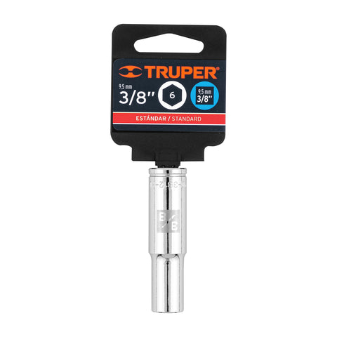 Dado largo de 3/8', 6 puntas, cuadro 3/8', Truper | D-3812-HL | 13712