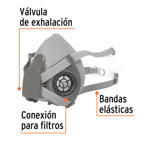 Respirador profesional media cara, Truper Expert | RES-X | 13732