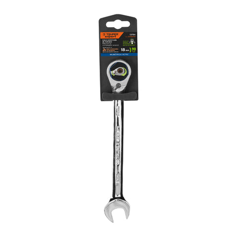 Llave combinada matraca reversible 18mmx231 mm largo, Expert | LL-2018MXR | 13754